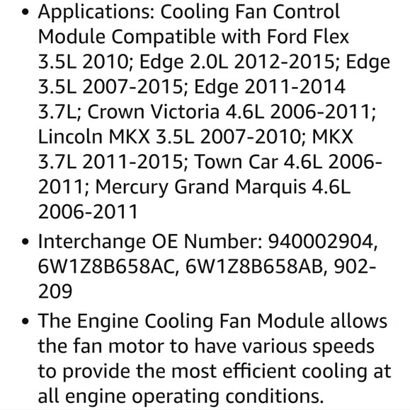 Cooling Fan Control Module - Picture 6 of 6